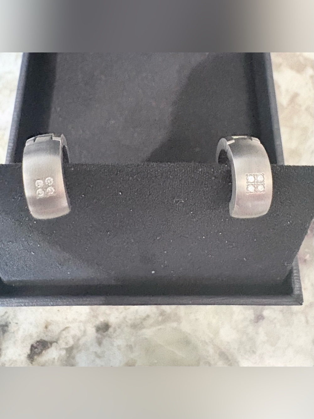 TeNu stainless steel tiny diamond small huggie earrings!